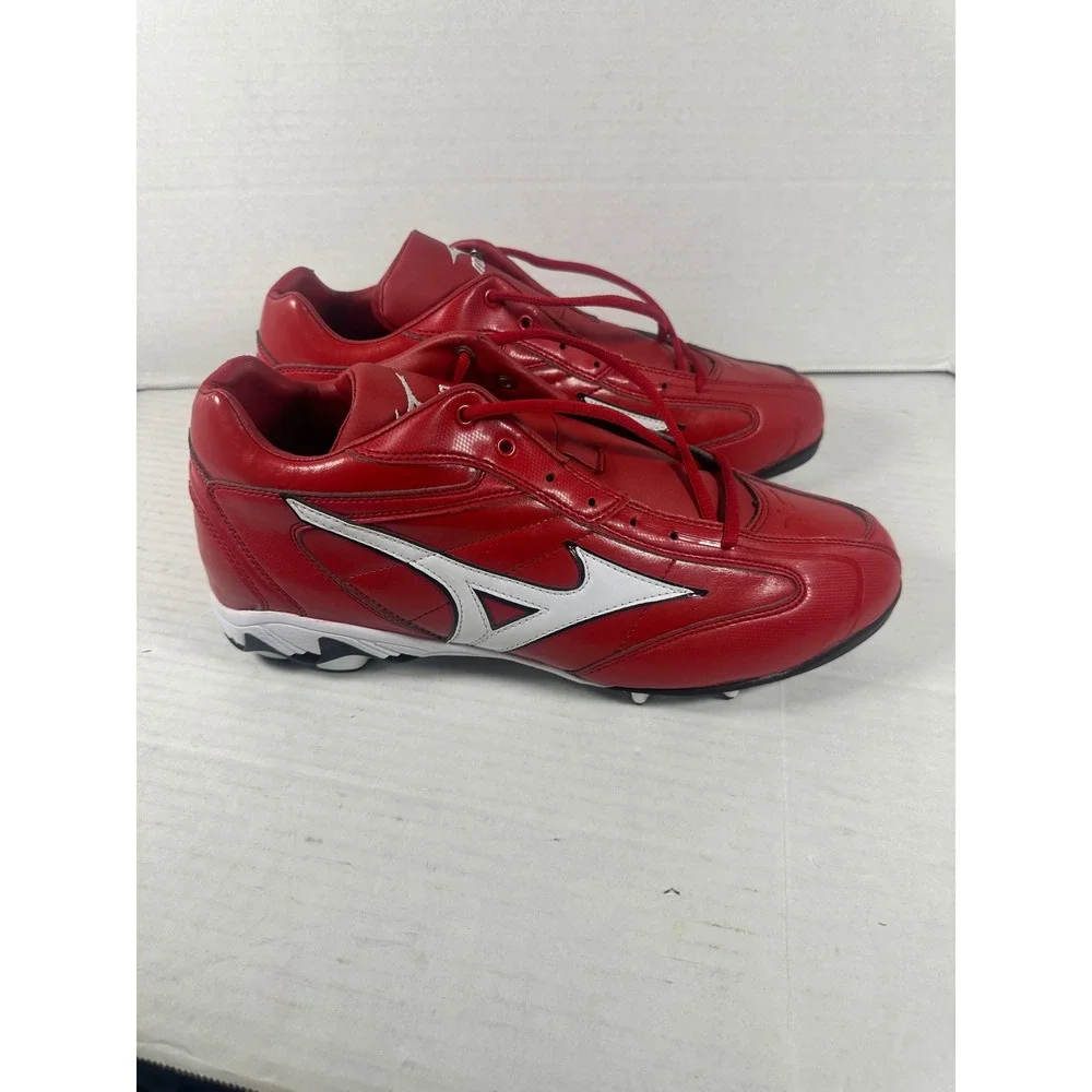 Mizuno 9-Spike Franchise Mid G4 Baseball Cleats‎ Red White Mens 14 320283.1000